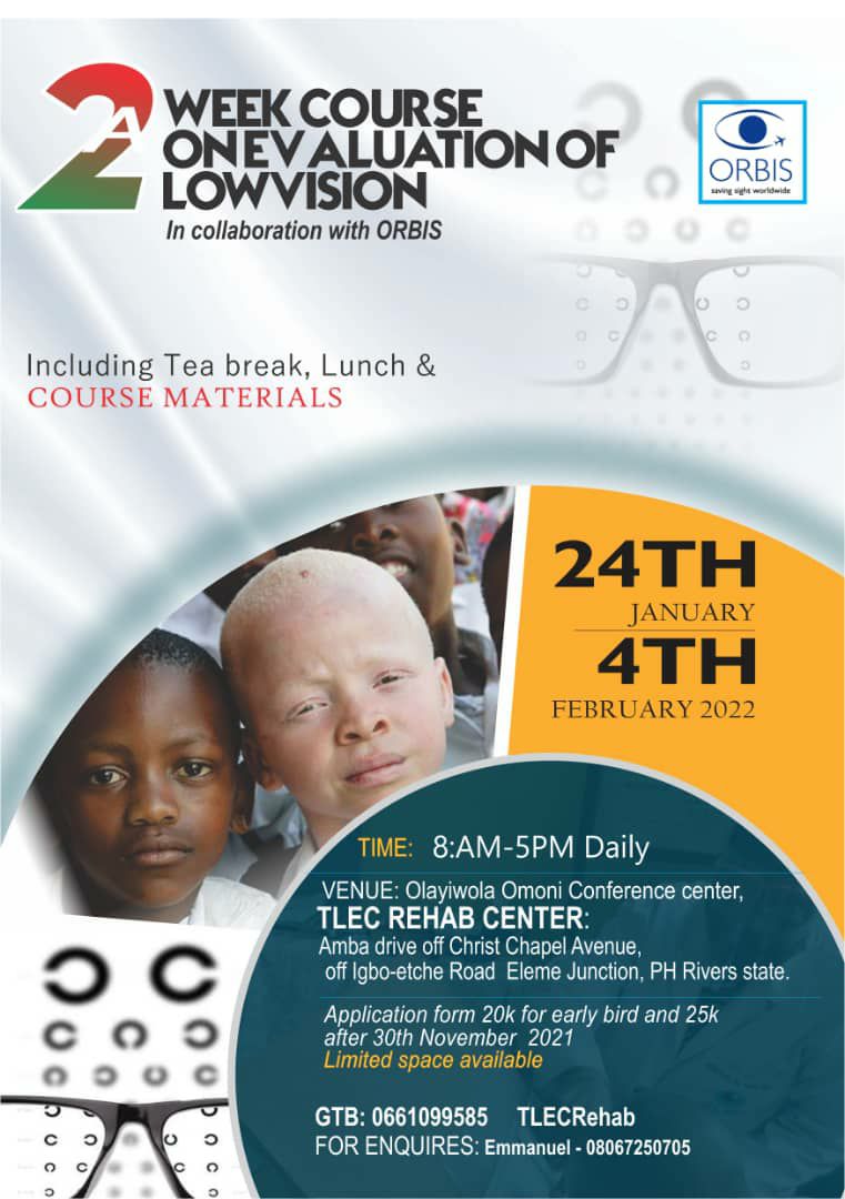Two-week Low vision evaluation course